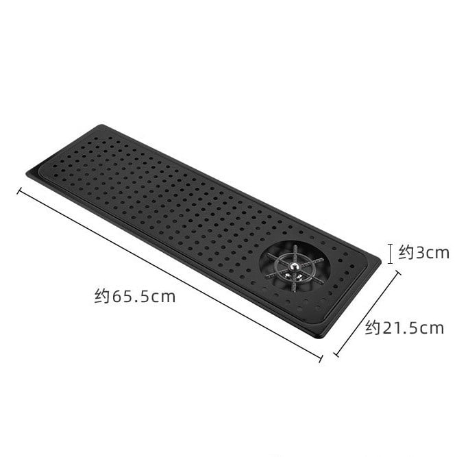 Khay rửa ly âm bàn quầy bar inox hình chữ nhật 215 x 650mm