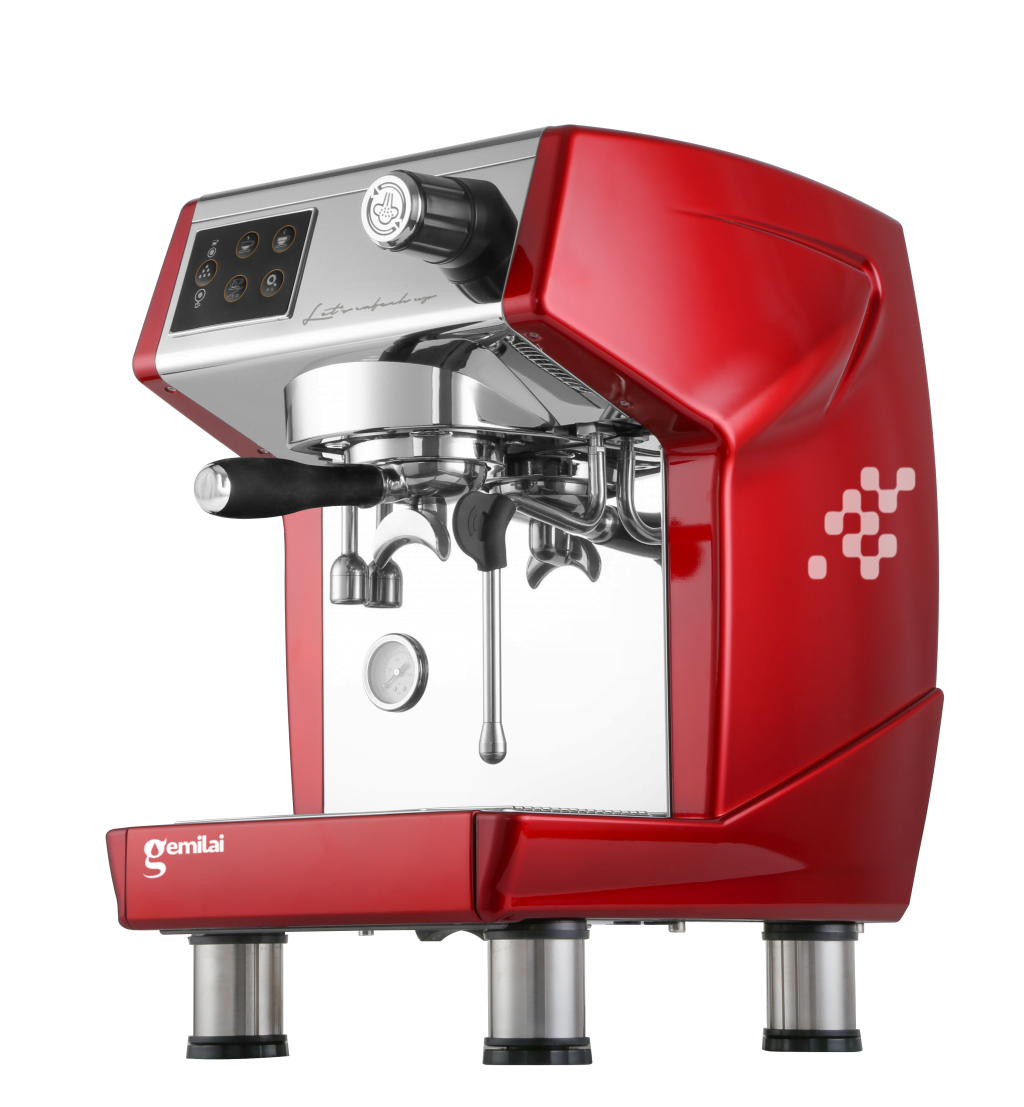 Máy Pha Cafe GEMILAI CRM 3200B Automatic 1 Group đỏ hông - Hàng Chính Hãng Khởi Nghiệp Cafe