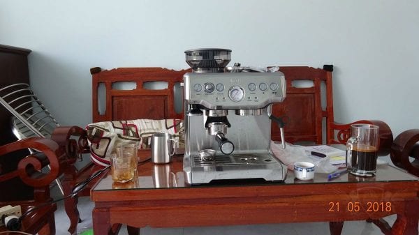 May pha cafe espresso breville 870XL khoi nghiep cafe mr tung binh phuoc