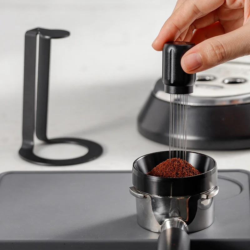 Dụng cụ phân phối bột cafe espresso 8 kim có đế nam châm - Ảnh 5